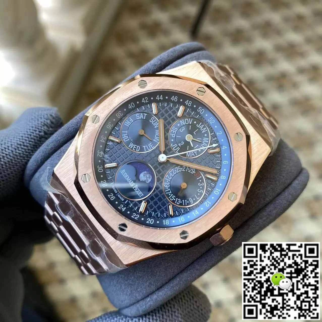 Audemars Piguet Royal Oak 26574OR.OO.1220OR.03 APS Factory 1:1 Best Edition Replica Watch Rose Gold Strap